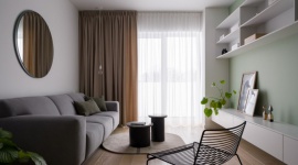 Śródmiejska oaza – minimalistyczne wnętrze utrzymane w kojącej kolorystyce